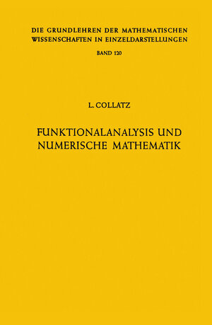 Buchcover Funktionalanalysis und Numerische Mathematik | Lothar Collatz | EAN 9783642950292 | ISBN 3-642-95029-9 | ISBN 978-3-642-95029-2