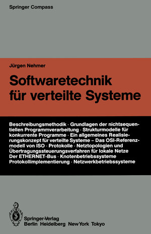 Buchcover Softwaretechnik für verteilte Systeme | Jürgen Nehmer | EAN 9783642954665 | ISBN 3-642-95466-9 | ISBN 978-3-642-95466-5