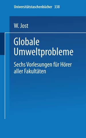 Buchcover Globale Umweltprobleme | W. Jost | EAN 9783642959516 | ISBN 3-642-95951-2 | ISBN 978-3-642-95951-6