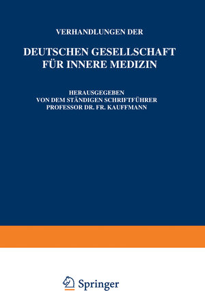 Buchcover Fünfundsechzigster Kongress | Fr. Kauffmann | EAN 9783642960260 | ISBN 3-642-96026-X | ISBN 978-3-642-96026-0
