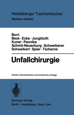 Buchcover Unfallchirurgie | C. Burri | EAN 9783642963599 | ISBN 3-642-96359-5 | ISBN 978-3-642-96359-9
