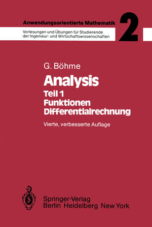 Buchcover Anwendungsorientierte Mathematik | Gert Böhme | EAN 9783642967498 | ISBN 3-642-96749-3 | ISBN 978-3-642-96749-8