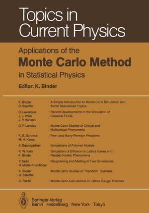 Buchcover Applications of the Monte Carlo Method in Statistical Physics | EAN 9783642967887 | ISBN 3-642-96788-4 | ISBN 978-3-642-96788-7