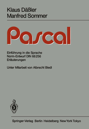 Buchcover PASCAL | K. Däßler | EAN 9783642967979 | ISBN 3-642-96797-3 | ISBN 978-3-642-96797-9