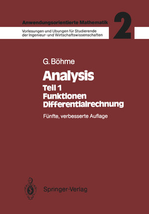 Buchcover Analysis | Gert Böhme | EAN 9783642970238 | ISBN 3-642-97023-0 | ISBN 978-3-642-97023-8