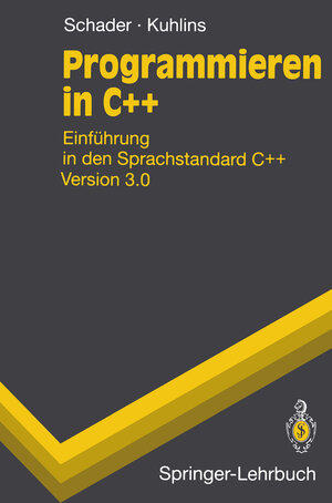 Buchcover Programmieren in C++ | Martin Schader | EAN 9783642974908 | ISBN 3-642-97490-2 | ISBN 978-3-642-97490-8