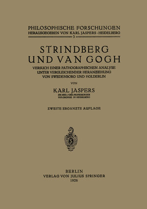 Buchcover Strindberg und Van Gogh | Karl Jaspers | EAN 9783642985287 | ISBN 3-642-98528-9 | ISBN 978-3-642-98528-7