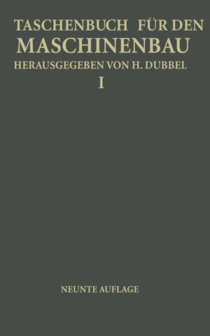 Buchcover Taschenbuch für den Maschinenbau | H. Baer | EAN 9783642996856 | ISBN 3-642-99685-X | ISBN 978-3-642-99685-6