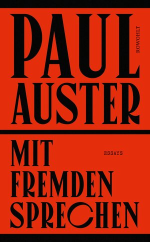 Buchcover Mit Fremden sprechen | Paul Auster | EAN 9783644006096 | ISBN 3-644-00609-1 | ISBN 978-3-644-00609-6