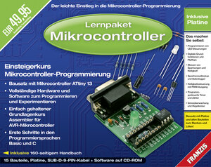 Buchcover Lernpaket Mikrocontroller | Burkhard Kainka | EAN 9783645650182 | ISBN 3-645-65018-0 | ISBN 978-3-645-65018-2