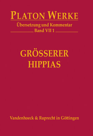 Buchcover Größerer Hippias | Platon | EAN 9783647304175 | ISBN 3-647-30417-4 | ISBN 978-3-647-30417-5