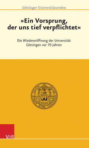 Buchcover »Ein Vorsprung, der uns tief verpflichtet«  | EAN 9783647826523 | ISBN 3-647-82652-9 | ISBN 978-3-647-82652-3