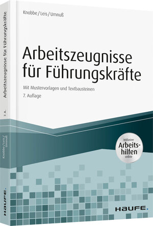 Buchcover Arbeitszeugnisse für Führungskräfte - inkl. Arbeitshilfen online | Thorsten Knobbe | EAN 9783648095034 | ISBN 3-648-09503-X | ISBN 978-3-648-09503-4