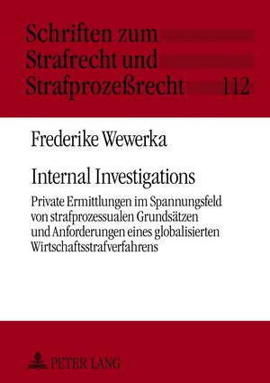 Buchcover Internal Investigations | Frederike Wewerka | EAN 9783653018660 | ISBN 3-653-01866-8 | ISBN 978-3-653-01866-0
