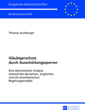 Buchcover Gläubigerschutz durch Ausschüttungssperren | Thomas Aichberger | EAN 9783653018943 | ISBN 3-653-01894-3 | ISBN 978-3-653-01894-3