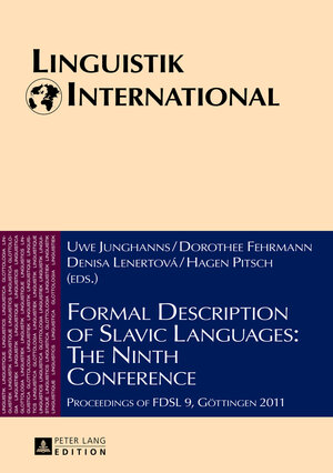 Buchcover Formal Description of Slavic Languages: The Ninth Conference  | EAN 9783653027358 | ISBN 3-653-02735-7 | ISBN 978-3-653-02735-8