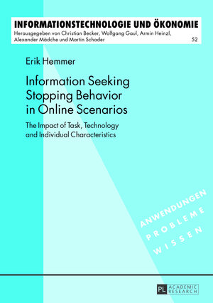 Buchcover Information Seeking Stopping Behavior in Online Scenarios | Erik Hemmer | EAN 9783653034189 | ISBN 3-653-03418-3 | ISBN 978-3-653-03418-9