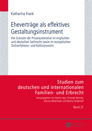Buchcover Eheverträge als effektives Gestaltungsinstrument | Katharina Frank | EAN 9783653053227 | ISBN 3-653-05322-6 | ISBN 978-3-653-05322-7