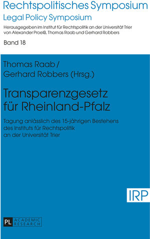 Buchcover Transparenzgesetz für Rheinland-Pfalz  | EAN 9783653951349 | ISBN 3-653-95134-8 | ISBN 978-3-653-95134-9