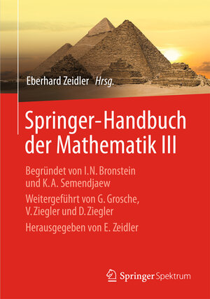 Buchcover Springer-Handbuch der Mathematik III  | EAN 9783658002749 | ISBN 3-658-00274-3 | ISBN 978-3-658-00274-9