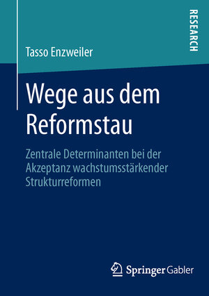 Buchcover Wege aus dem Reformstau | Tasso Enzweiler | EAN 9783658012212 | ISBN 3-658-01221-8 | ISBN 978-3-658-01221-2