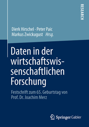 Buchcover Daten in der wirtschaftswissenschaftlichen Forschung  | EAN 9783658034559 | ISBN 3-658-03455-6 | ISBN 978-3-658-03455-9