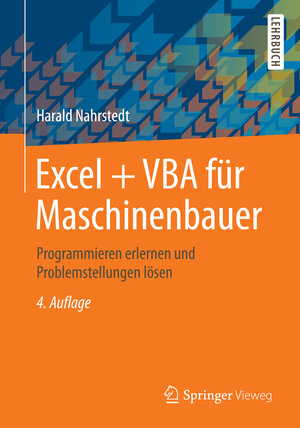 Buchcover Excel + VBA für Maschinenbauer | Harald Nahrstedt | EAN 9783658059590 | ISBN 3-658-05959-1 | ISBN 978-3-658-05959-0