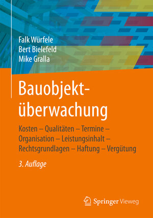 Buchcover Bauobjektüberwachung | Falk Würfele | EAN 9783658100384 | ISBN 3-658-10038-9 | ISBN 978-3-658-10038-4