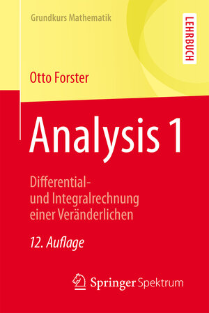 Buchcover Analysis 1 | Otto Forster | EAN 9783658115449 | ISBN 3-658-11544-0 | ISBN 978-3-658-11544-9