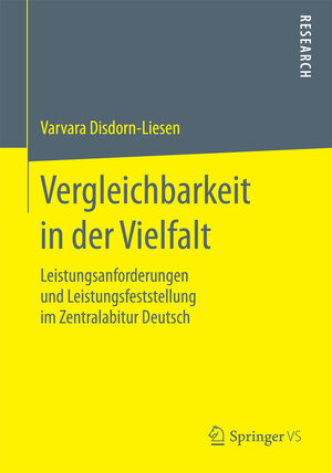 Buchcover Vergleichbarkeit in der Vielfalt | Varvara Disdorn-Liesen | EAN 9783658121648 | ISBN 3-658-12164-5 | ISBN 978-3-658-12164-8