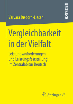 Buchcover Vergleichbarkeit in der Vielfalt | Varvara Disdorn-Liesen | EAN 9783658121655 | ISBN 3-658-12165-3 | ISBN 978-3-658-12165-5