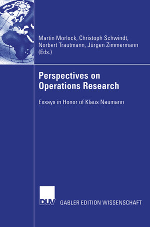Buchcover Perspectives on Operations Research | EAN 9783658140847 | ISBN 3-658-14084-4 | ISBN 978-3-658-14084-7