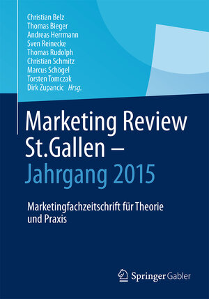 Buchcover Marketing Review St. Gallen - Jahrgang 2015  | EAN 9783658148102 | ISBN 3-658-14810-1 | ISBN 978-3-658-14810-2