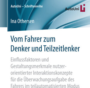 Buchcover Vom Fahrer zum Denker und Teilzeitlenker | Ina Othersen | EAN 9783658150860 | ISBN 3-658-15086-6 | ISBN 978-3-658-15086-0