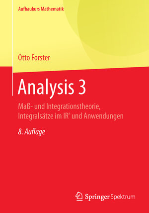 Buchcover Analysis 3 | Otto Forster | EAN 9783658167455 | ISBN 3-658-16745-9 | ISBN 978-3-658-16745-5