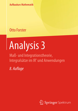 Buchcover Analysis 3 | Otto Forster | EAN 9783658167462 | ISBN 3-658-16746-7 | ISBN 978-3-658-16746-2