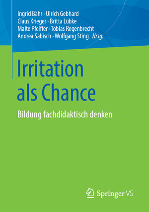 Buchcover Irritation als Chance  | EAN 9783658202927 | ISBN 3-658-20292-0 | ISBN 978-3-658-20292-7