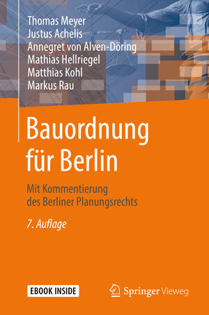 Buchcover Bauordnung für Berlin | Thomas Meyer | EAN 9783658301453 | ISBN 3-658-30145-7 | ISBN 978-3-658-30145-3