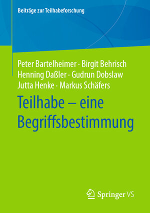 Buchcover Teilhabe – eine Begriffsbestimmung | Peter Bartelheimer | EAN 9783658306090 | ISBN 3-658-30609-2 | ISBN 978-3-658-30609-0