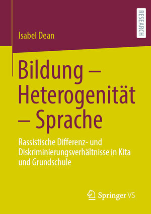 Buchcover Bildung – Heterogenität – Sprache | Isabel Dean | EAN 9783658308568 | ISBN 3-658-30856-7 | ISBN 978-3-658-30856-8