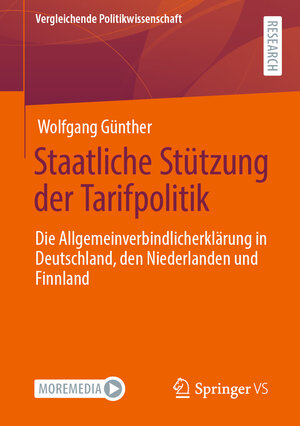 Buchcover Staatliche Stützung der Tarifpolitik | Wolfgang Günther | EAN 9783658334536 | ISBN 3-658-33453-3 | ISBN 978-3-658-33453-6