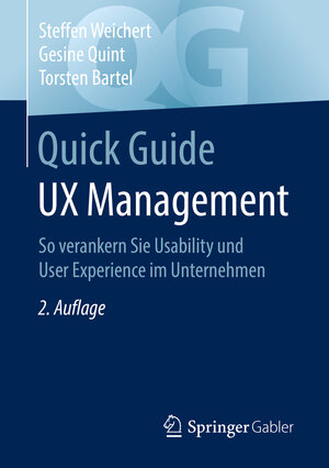Buchcover Quick Guide UX Management | Steffen Weichert | EAN 9783658347253 | ISBN 3-658-34725-2 | ISBN 978-3-658-34725-3