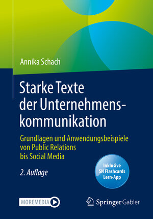 Buchcover Starke Texte der Unternehmenskommunikation | Annika Schach | EAN 9783658367084 | ISBN 3-658-36708-3 | ISBN 978-3-658-36708-4