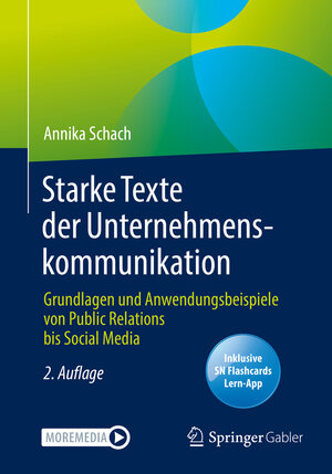 Buchcover Starke Texte der Unternehmenskommunikation | Annika Schach | EAN 9783658367091 | ISBN 3-658-36709-1 | ISBN 978-3-658-36709-1