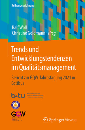 Buchcover Trends und Entwicklungstendenzen im Qualitätsmanagement  | EAN 9783658386863 | ISBN 3-658-38686-X | ISBN 978-3-658-38686-3