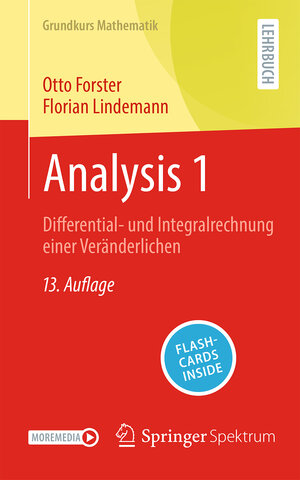 Buchcover Analysis 1 | Otto Forster | EAN 9783658401306 | ISBN 3-658-40130-3 | ISBN 978-3-658-40130-6
