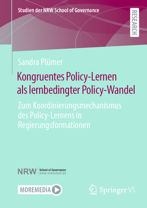 Buchcover Kongruentes Policy-Lernen als lernbedingter Policy-Wandel | Sandra Plümer | EAN 9783658441227 | ISBN 3-658-44122-4 | ISBN 978-3-658-44122-7