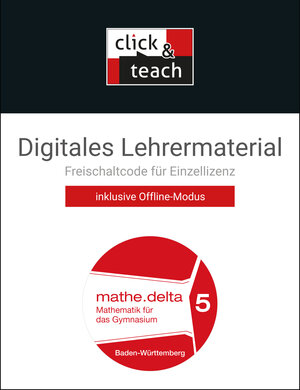 Buchcover mathe.delta – Baden-Württemberg / mathe.delta BW click & teach 5 Box | Michael Kleine | EAN 9783661610399 | ISBN 3-661-61039-2 | ISBN 978-3-661-61039-9