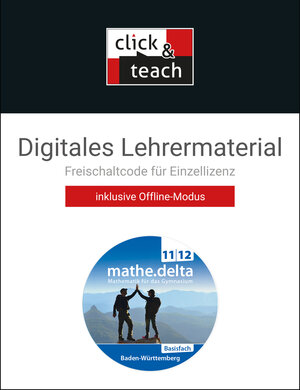 Buchcover mathe.delta – Baden-Württemberg Sek II / mathe.delta BW click & teach Basisfach 11/12 Box | EAN 9783661630243 | ISBN 3-661-63024-5 | ISBN 978-3-661-63024-3