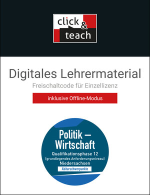Buchcover Kolleg Politik und Wirtschaft – Niedersachsen - neu / Qualifikationsphase NI click & teach 12 gA Box | Kersten Ringe | EAN 9783661720678 | ISBN 3-661-72067-8 | ISBN 978-3-661-72067-8